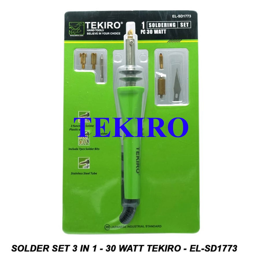 Solder Set 3 In 1 - 30 Watt Tekiro - EL-SD1773 - solder multifungsi