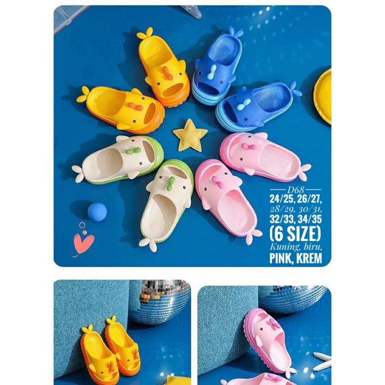11.11   TERMURAH Sandal Slop Anak-anak Sandal IMPORT kekinian  24-35