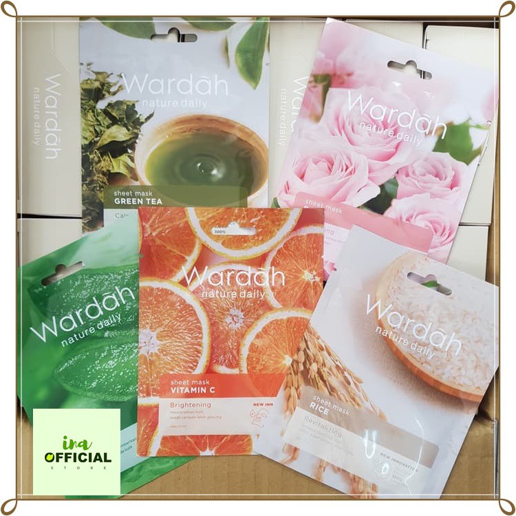 MASKER WAJAH WARDAH / MASKER TOPENG / MASKER TISUE WARDAH