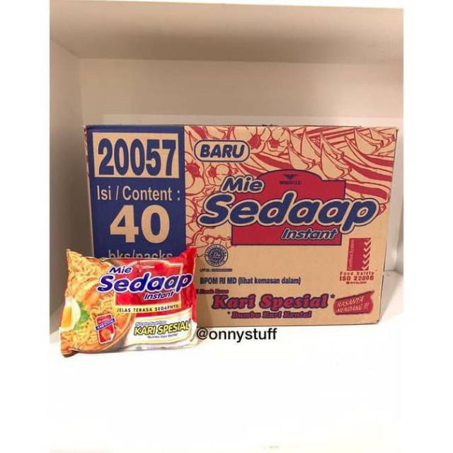 

Mie Sedap Kari Spesial ( 1 carton Isi 40pcs )
