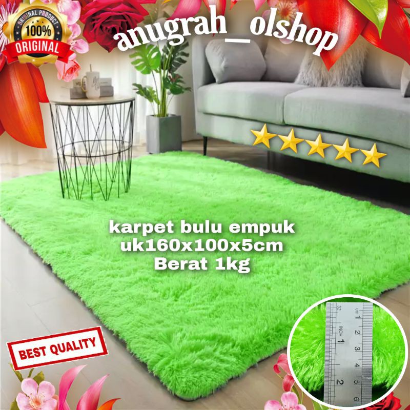 Karpet bulu lembut dan empuk uk 160x100x5cm | Shopee Indonesia