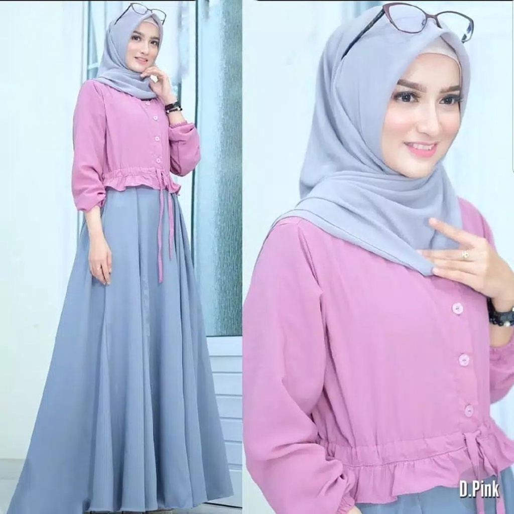 BELLEZA DRESS - Baju long dress modern - dress muslim modis - dress wanita muslimah 01/ ori shofiya