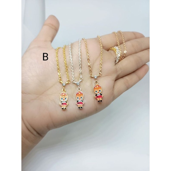 kalung koye anak lol cat kramik premium kalung perak925 asli lapis emas kalung fashion anak s925