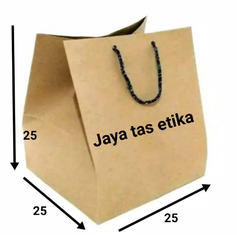 paperbag dus 25x25x25 kraf 150 GSM