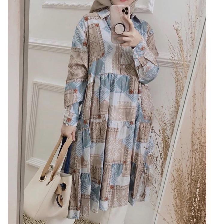 Novalin Tunik / Tunik Busui / Tunik Muslim / Tunik Rayon (KODE W6308)