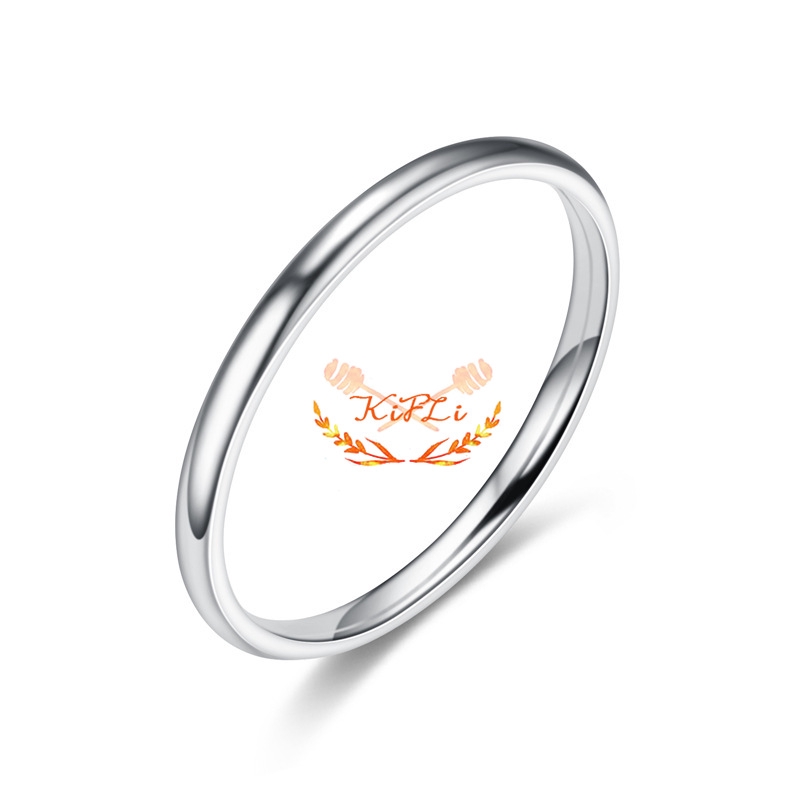 Cincin Pertunangan,Pernikahan Bahan Titanium Steel Lapis,Silver Rose Gold