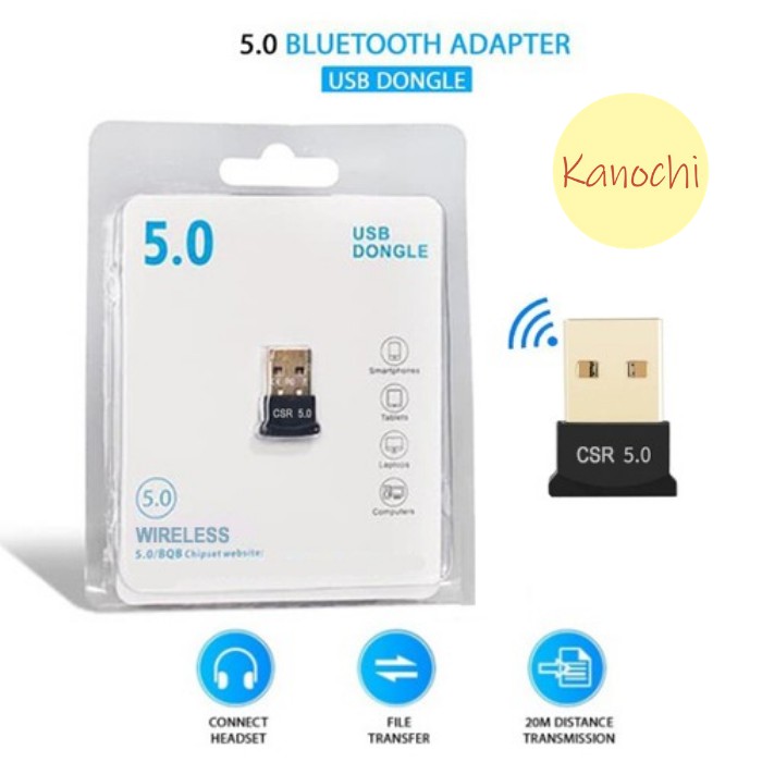 Mini Bluetooth CSR 5.0 USB Dongle Adapter Transmitter Audio Laptop PC