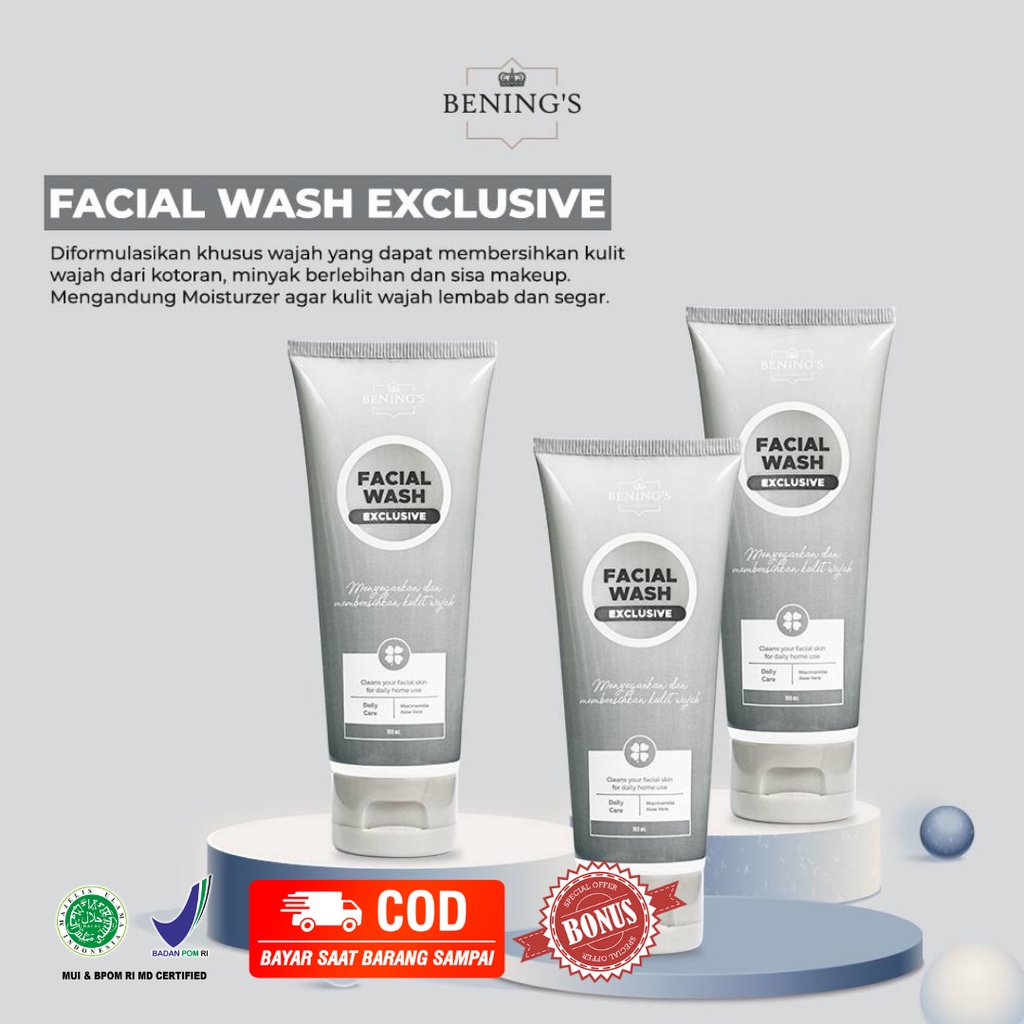 BENINGS EXCLUSIVE FACIAL WASH FOR FLEK HITAM BENINGS ORIGINAL SKINCARE EXCLUSIVE