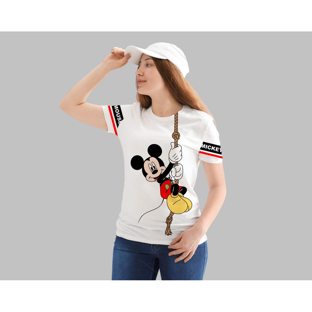 KAOS CEWEK COTTON COMBED30S UKURAN SLIM FIT KHUSUS CEWEK BAJU CEWEK DISNEYY