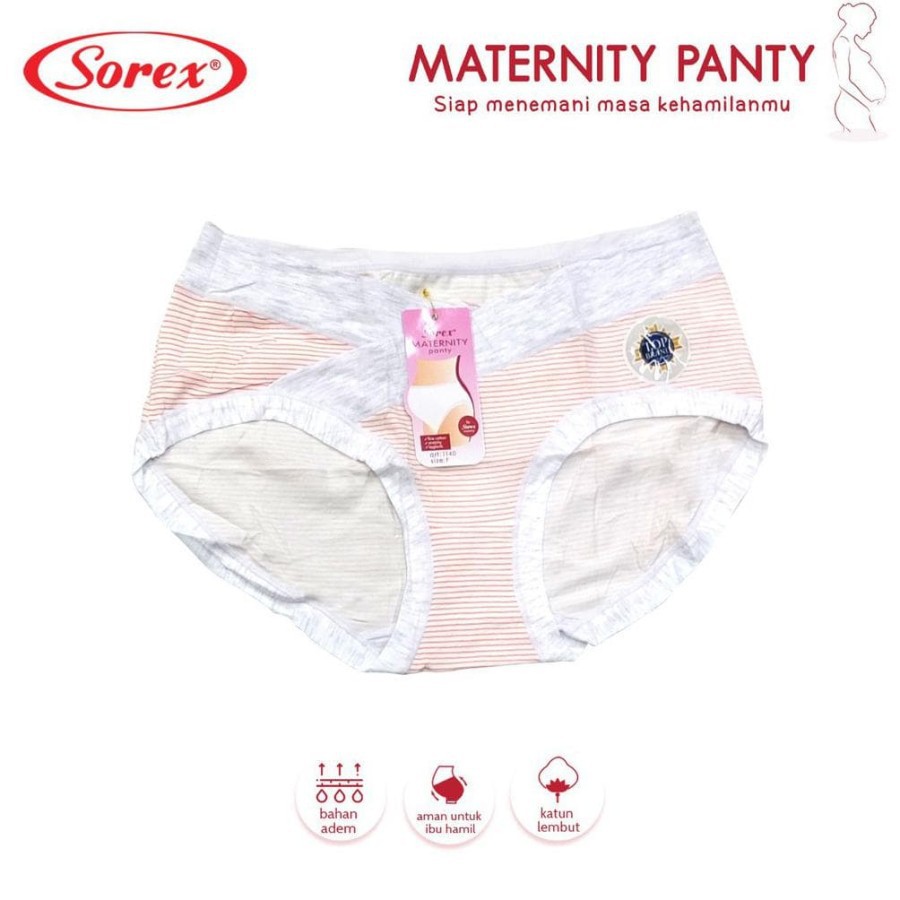 Sorex Celana Dalam Wanita Hamil Motif Garis - Maternity Panty CD 1140