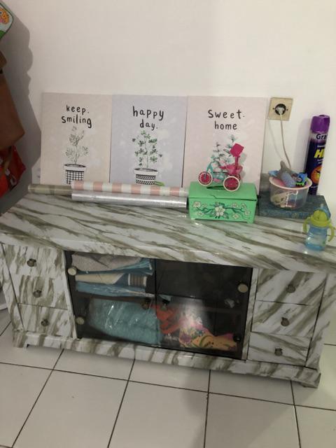 White Marble Premium Glossy Marmer Putih Wallpaper 60cmx5m Meter