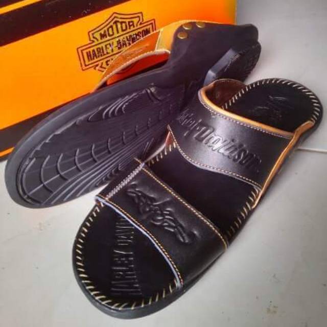Sandal Kulit Pria Harley Davidson