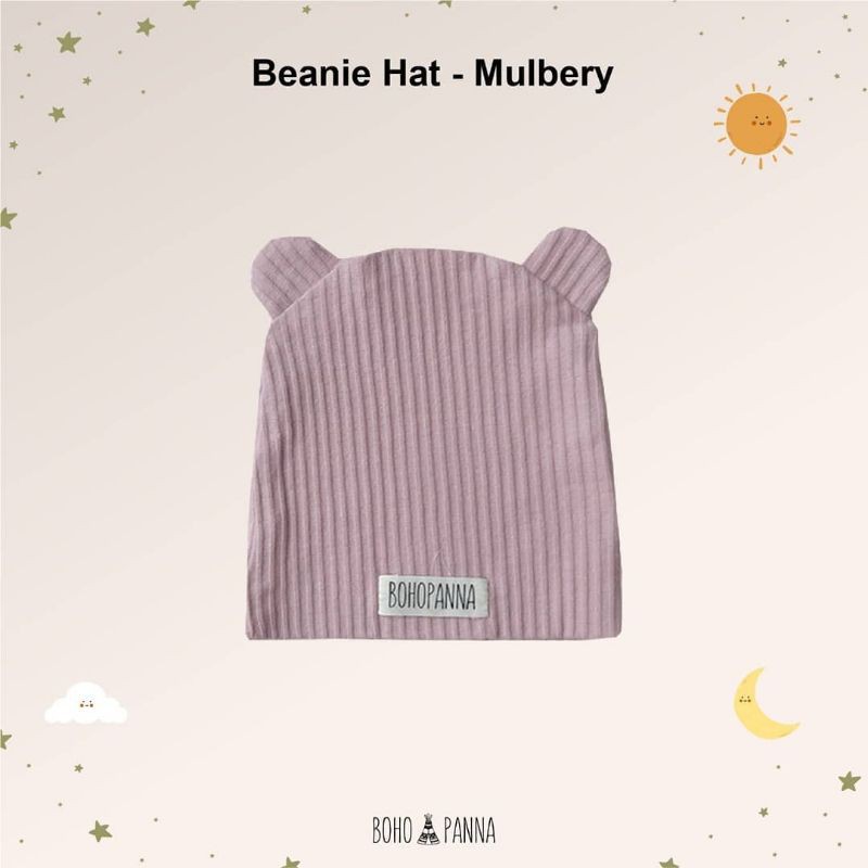 CILLABABY - BOHOPANNA | BOHOBABY BEANIE HAT (Topi Anak Bayi)-Mulberry