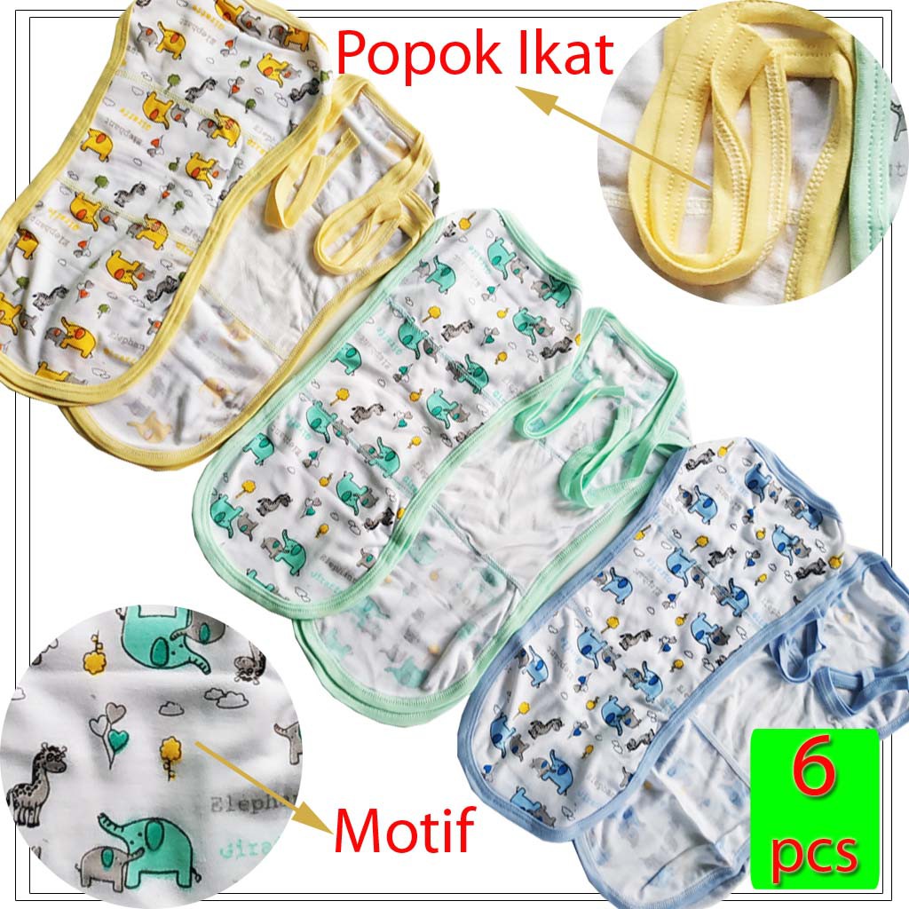 1/2 Lusin Popok Bayi Ikat Katun Perlengkapan Bayi Popok Kain Pakai Ulang Double Cotton MOTIF