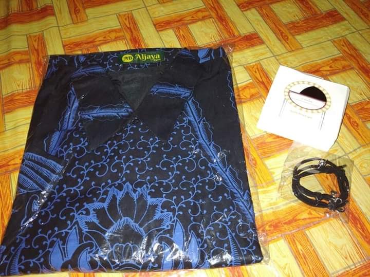 Kemeja Batik Pria Argawibawa Biru Batik Solo Modern Kemeja Pria Lengan Panjang Ori By Raja Sakti