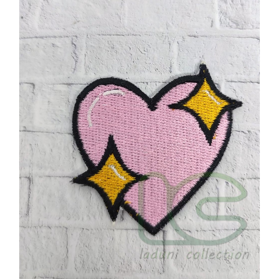 PATCH BORDIR LOVE SPARKLE / STIKER BORDIR