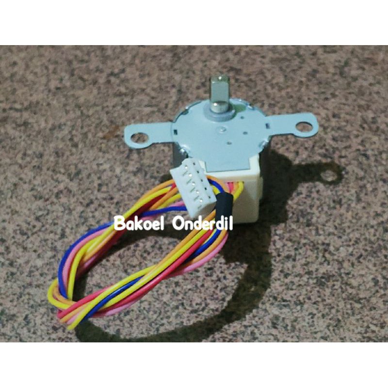 MOTOR SWING A/C 24BYJ48 KUPING PANJANG SOKET KECIL 10.5mm x 4mm