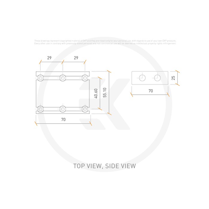 EKWB EK Scalar Dual 2-slot - Plexi