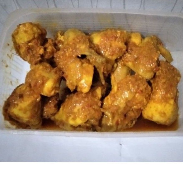 

ayam ungkep bumbu kuning isi 10 potong siap goreng bonus sambel terasi