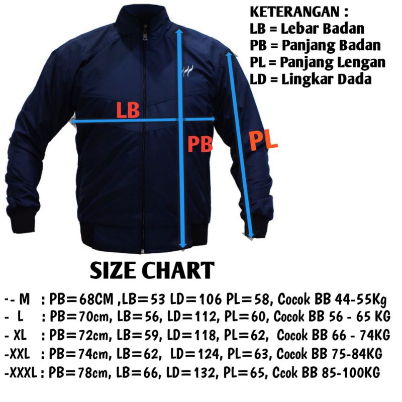 Jaket Bomber pria jumbo big size Parasut Tazlan Gn XXL - XXXL Waterproof / Jaket Casual cowok