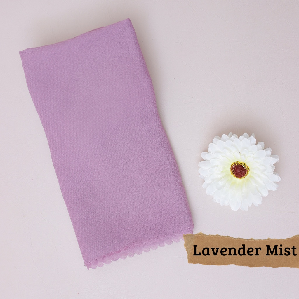 Hijab Potton Venus Segiempat | Bahan Pollycotton Venus | Hijab Daily By Shaybee.id-Lavender Mist