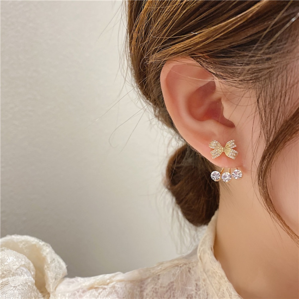 Anting Tusuk Gantung Temperament Desain Pitamutiaraberlian Imitasi Gaya Koreasimple Untuk Wanita