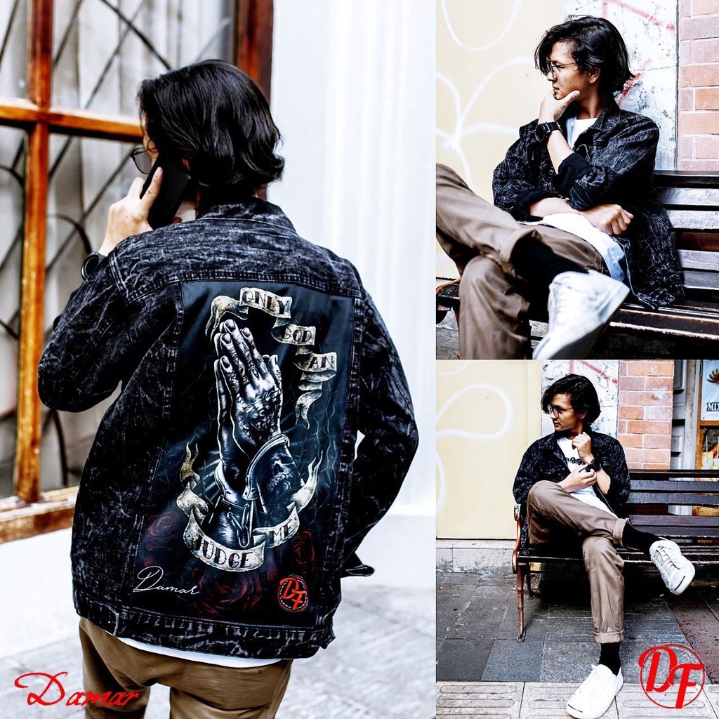 CUCI GUDANGJAKET JEANS PRINTING PRIA-JEANS DENIM-JEANS COWOK-JAKET JEANS GAMBAR-JAKET LEVIS