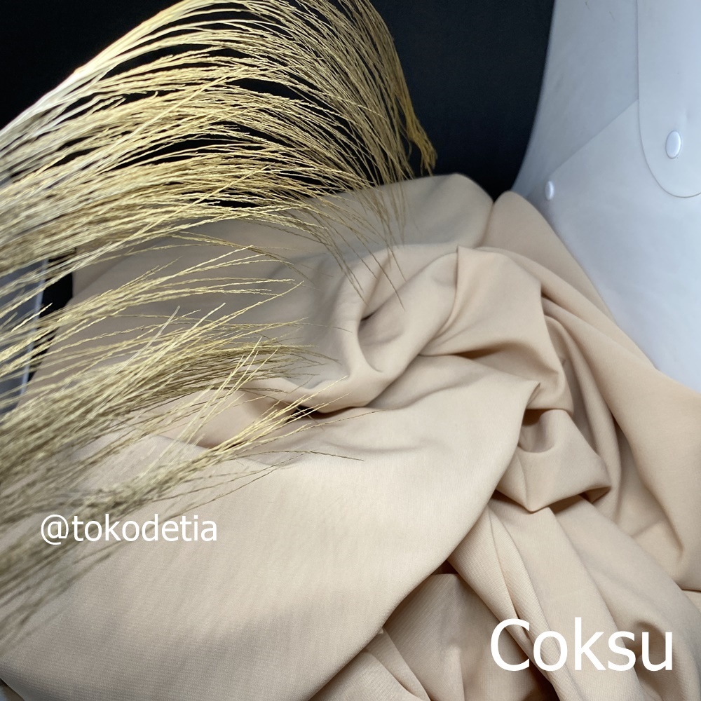 TERMURAH Kain Wolfis Grade A /  Wolpeach Premium /Wolvis Premium gamis tunik fashion-Coksu