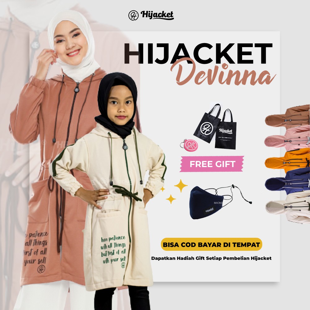 Hijacket Premium Urbanashion (HJ UB) Jaket Wanita Pakaian Muslimah Syari Original