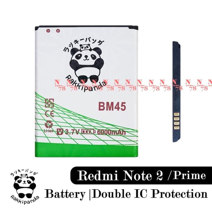 BATERAI XIAOMI REDMI NOTE 2 BM45 BM-45 RAKKIPANDA DOUBLE POWER