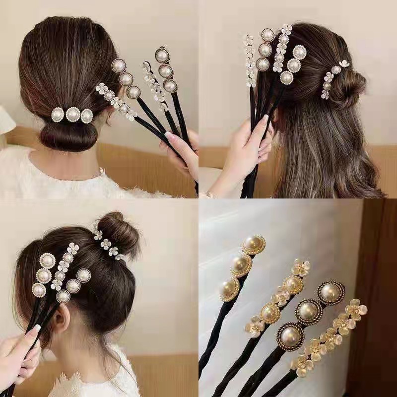 cod☜☞ready Ikat Jepitan Rambut Sanggul Hair Bun Tie Kawat Jepit Korea Fashion Klip Aksesoris Cewek lagilaku