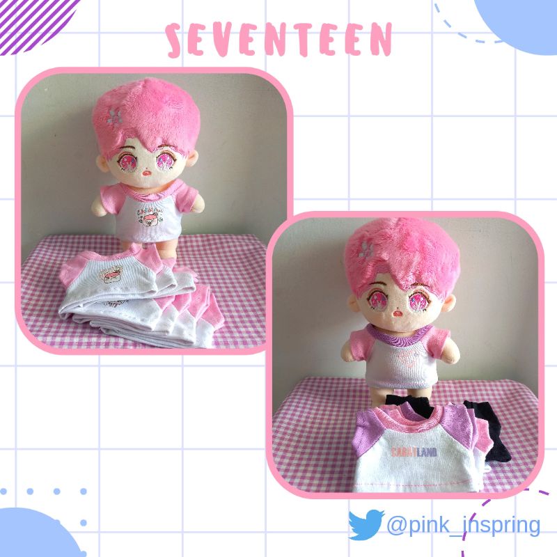 [READY] Doll Clothes 20cm Seventeen Tshirt SVT Baju Boneka Kpop