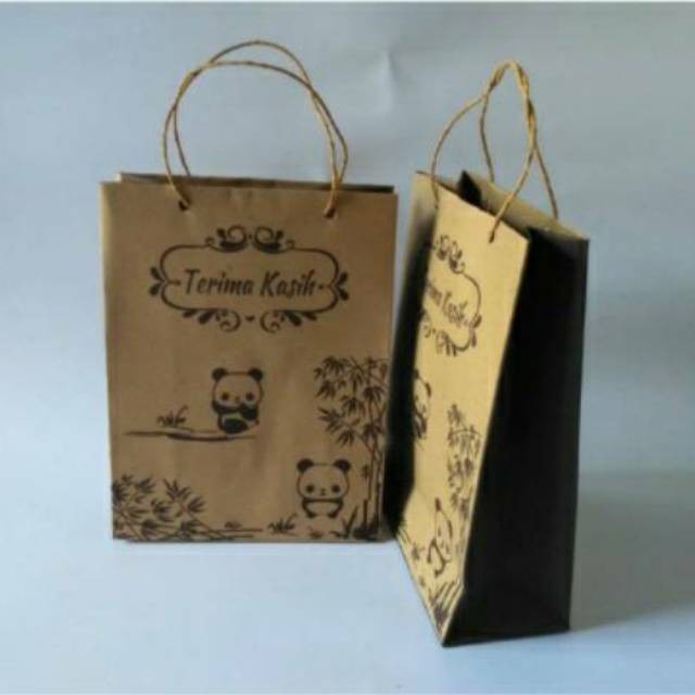 

paper bag printing motif panda