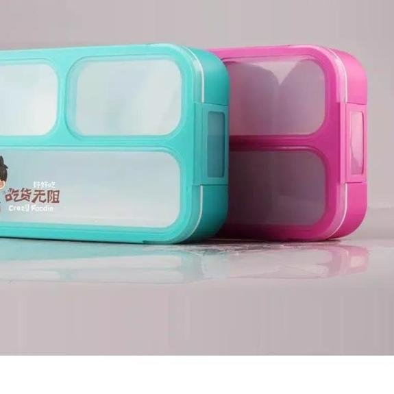 ✾ kotak Makan Anak anti tumpah kotak makan plastik Tupperware original - Biru Muda ✱