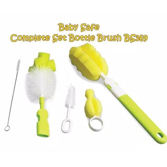 Sikat Botol Baby Safe Rotary Sponge Bottle And Teat Brush BS369 BS368 BS367 BD037