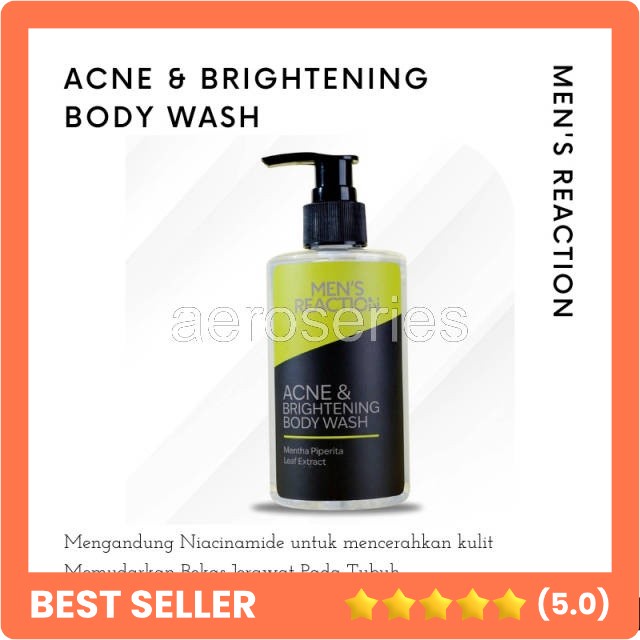 MENS REACTION BODY WASH ACNE SKIN SABUN MANDI PRIA SABUN MANDI JERAWAT BODY WASH BRIGHTENING