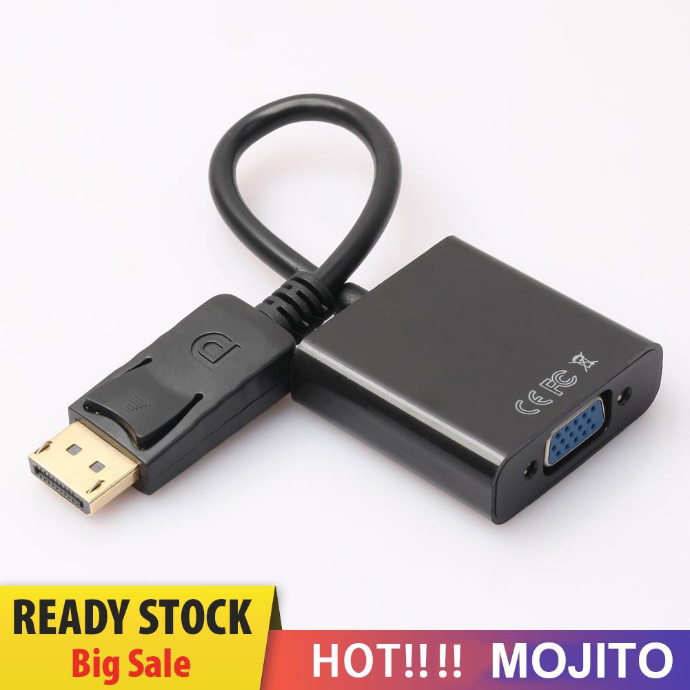 Omjit Kabel Adapter Konverter Video 1080p Dp Displayport Male Ke Vga Female