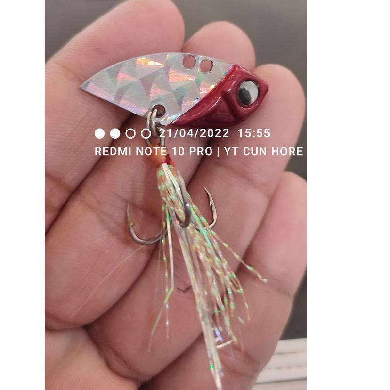 Bagus Banget.. UMPAN GABUS HALF SOLID METAL VIB SIRIP HIU  VIBRA  UMPAN CASTING UMPAN MAINAN 8GR KIL