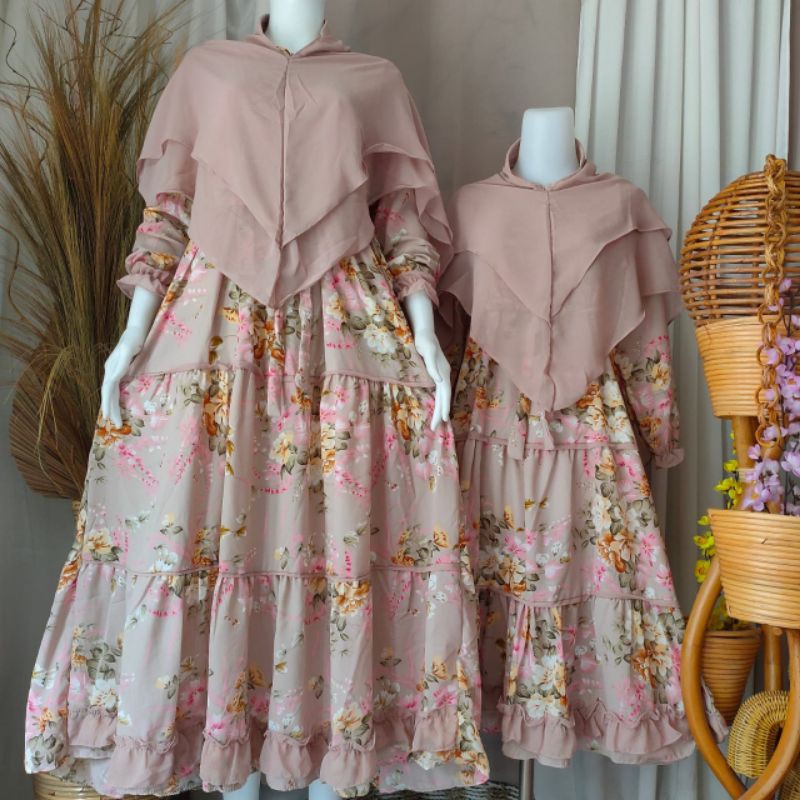 Gamis Monalisa/gamis couple/gamis couple premium/gamis couple termurah/