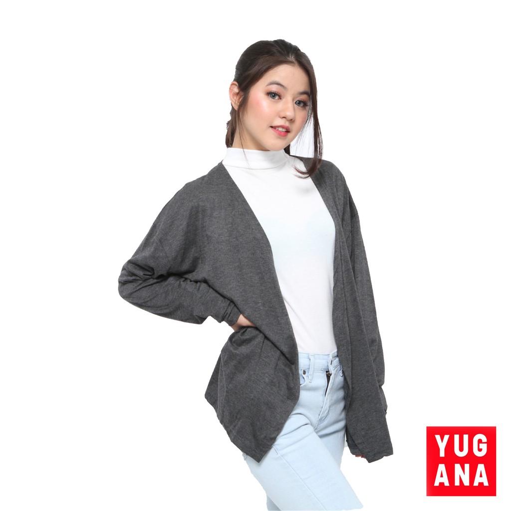 BL - CRSPX Cardigan Oversize Wanita Polos-ABU T