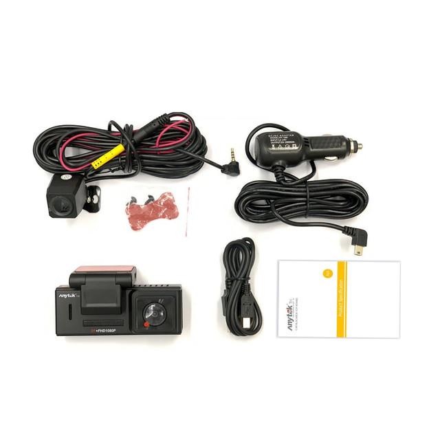 ANYTEK A16 - Car Dual Dash Cam HD 2K - Kamera Mobil dengan Layar 3.16 inch dan Dua Lensa (Dash Cam 2K Res &amp; Rearview Cam 1080P)