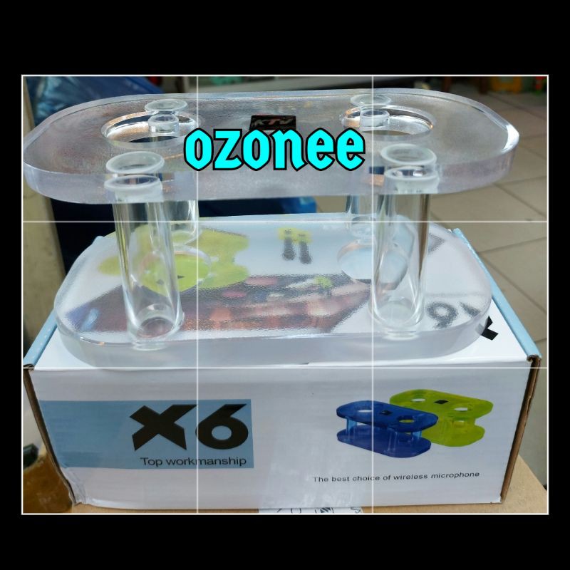 TATAKAN MIC KTV X6 DUDUKAN MIC BAHAN AKRILIK KTV X6