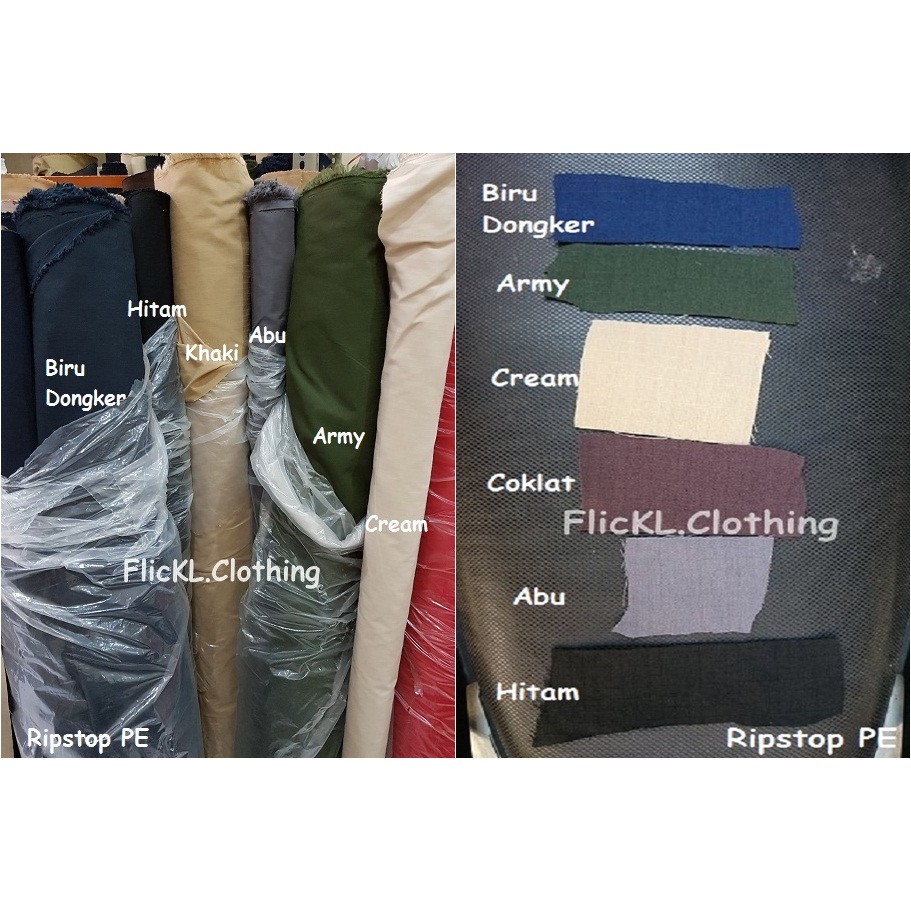  Bahan  Kain Ripstop  PE Polyster Rollan Shopee Indonesia