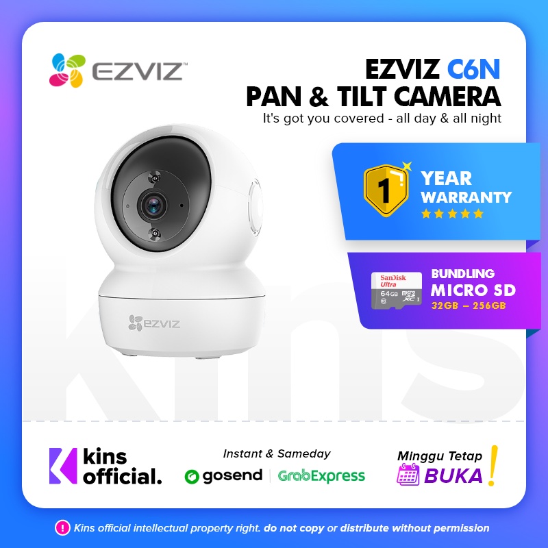 Ezviz C6N Smart IP Cam Wifi Pan Tilt Camera 1080p H265