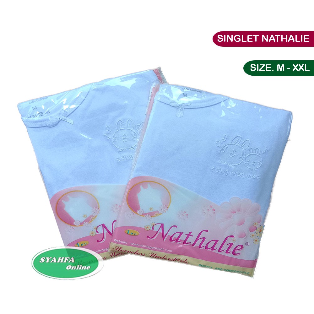 SINGLET NATHALIE | KAOS DALM NATHALIE | Singlet Wanita | Kaos Dalam Wanita | TanK top Singlet | Kaos Dalam Dewasa / Kaos Dalam Hoodie / Kaos Singlet Remaja / Kaos Dewasa / Kaos Dalam Putih-1