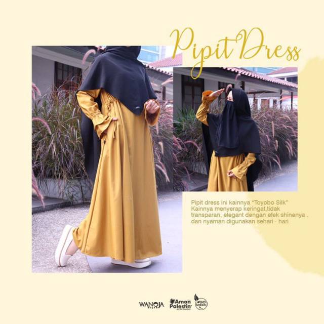 GAMIS MEREK/PIPIT DRESS BY WANOJA HIJAB
