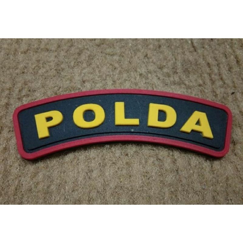 Patch Rubber Emblem Karet (1set)logo Polda+text polda