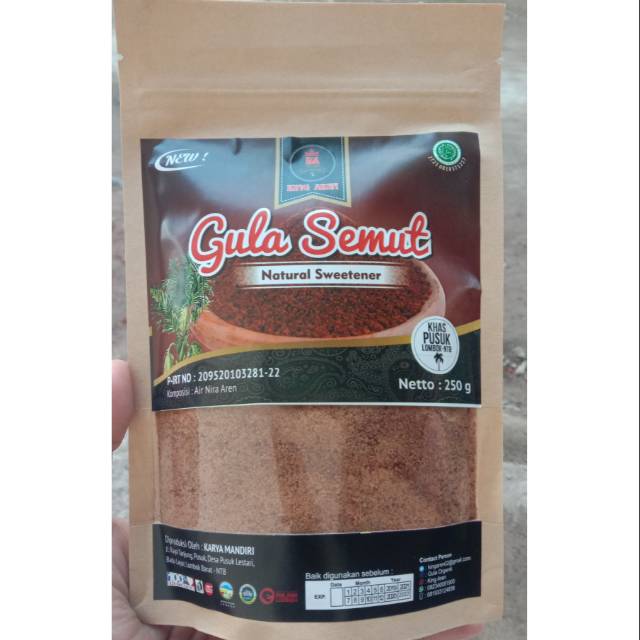 

Gula aren khas lombok bubuk isi 250 g. Asli alami pohon aren