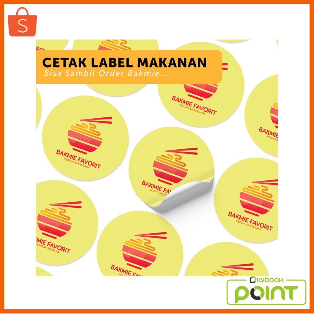 

Stiker Label Makanan Custom Bahan Vinyl Print & cut - Ready Template