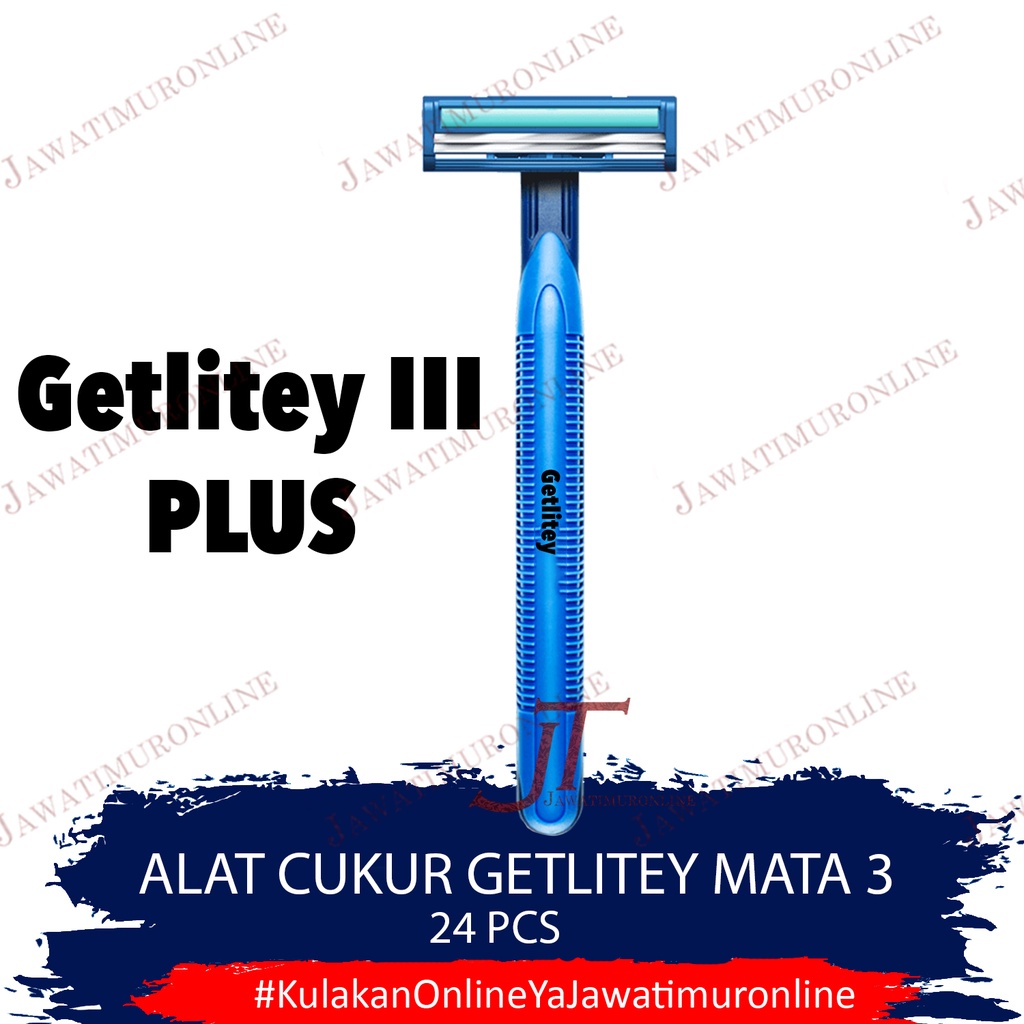 alat cukur kumis dan janggut pria, GETLITEY 3 MATA PISAU TAJAM / kerokan jenggot mata 3